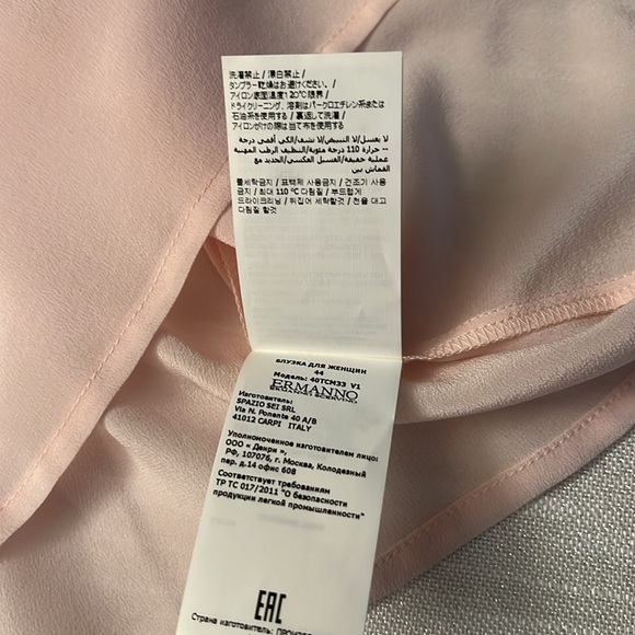 Ermanno Scervino LUXURY Mulberry Silk Blouse Made In Italy 2020 ResortCollection - Picture 12 of 13